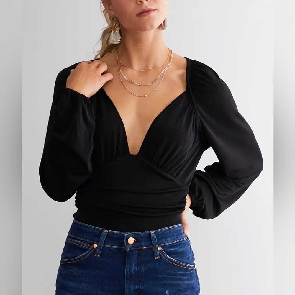 SOLD ❌ Free People Women's In Your Arms Bodysuit in Black